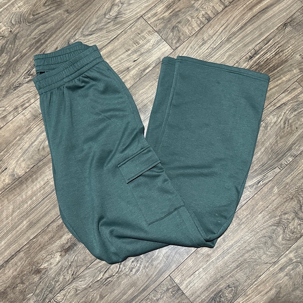 Dark teal green colored joggers - Picture 2 of 3
